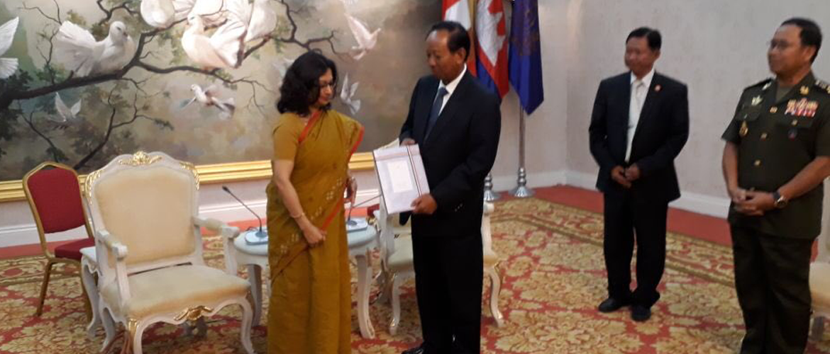  Ambassador Manika Jain paid a courtesy call Samdech Tea Banh, Deputy Prime Minister and Minister of National Defence of Cambodia